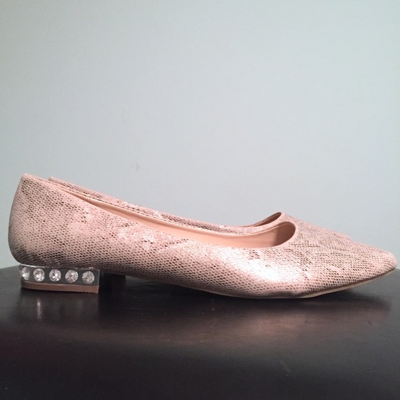 mark. Shoes - Avon Metallic Snakeskin Jewel Heels